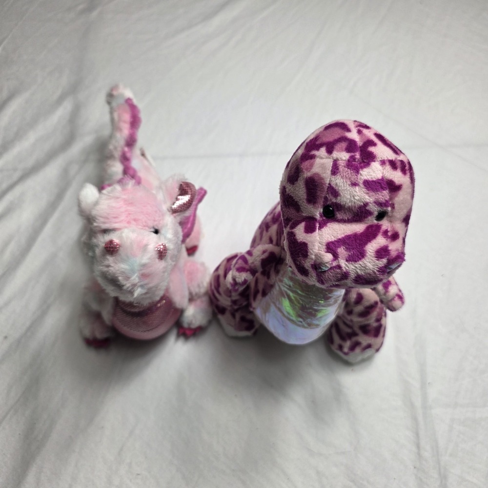 webkinz whimsy dragon spotted dinosaur plush stuffed animal lot no code